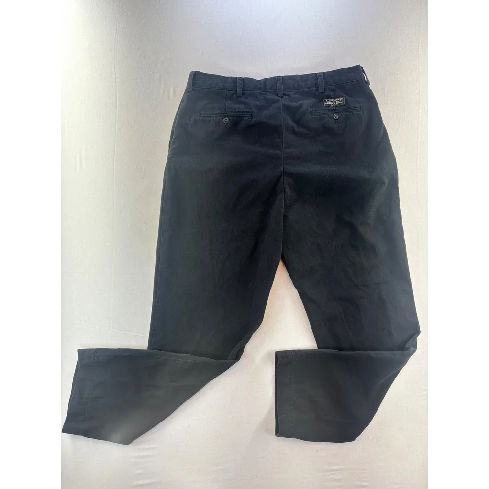 Polo Ralph Lauren Prospect Pant Mens 36x32 Black Classic Chino Cotton Trousers